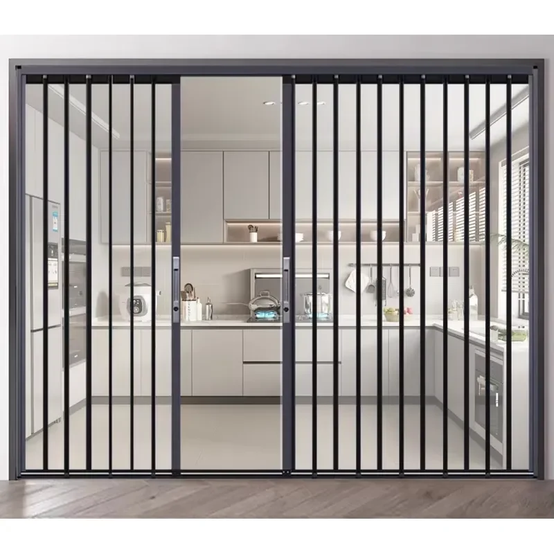 Frameless Invisible Foldable Glass Door with Modern Design Creating Seamless Flow to Balcony and Garden for Villa
