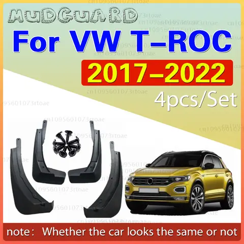 Set For Volkswagen VW T-ROC T Roc TRoc 2017 ~ 2022 Car Mudguards Mud Flap Flaps Splash Guards Fender Mudflaps Car Accessories