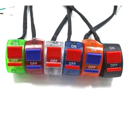 Universal 22MM Motorcycle Dirt Pit Bike ATV Handlebar Flashing Switch Hand Bar Light ON OFF Button DC 12V Two Core Wire