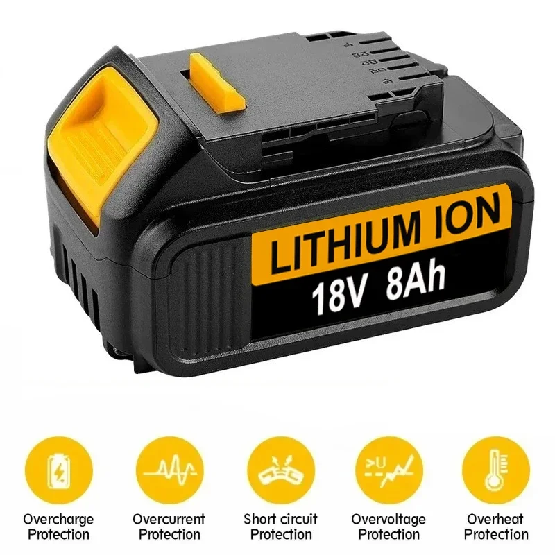 20V Original ForDewalt Lithium Battery 12000mAh Rechargeable Battery DCB200 Power Tool With Charger DCB120 DCB182