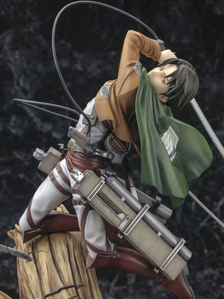 

Toys 28cm 1/8 Scale Attack On Titan Levi Ackerman Battle Scene Anime Handmade Model Ornament Collection Toy Gift