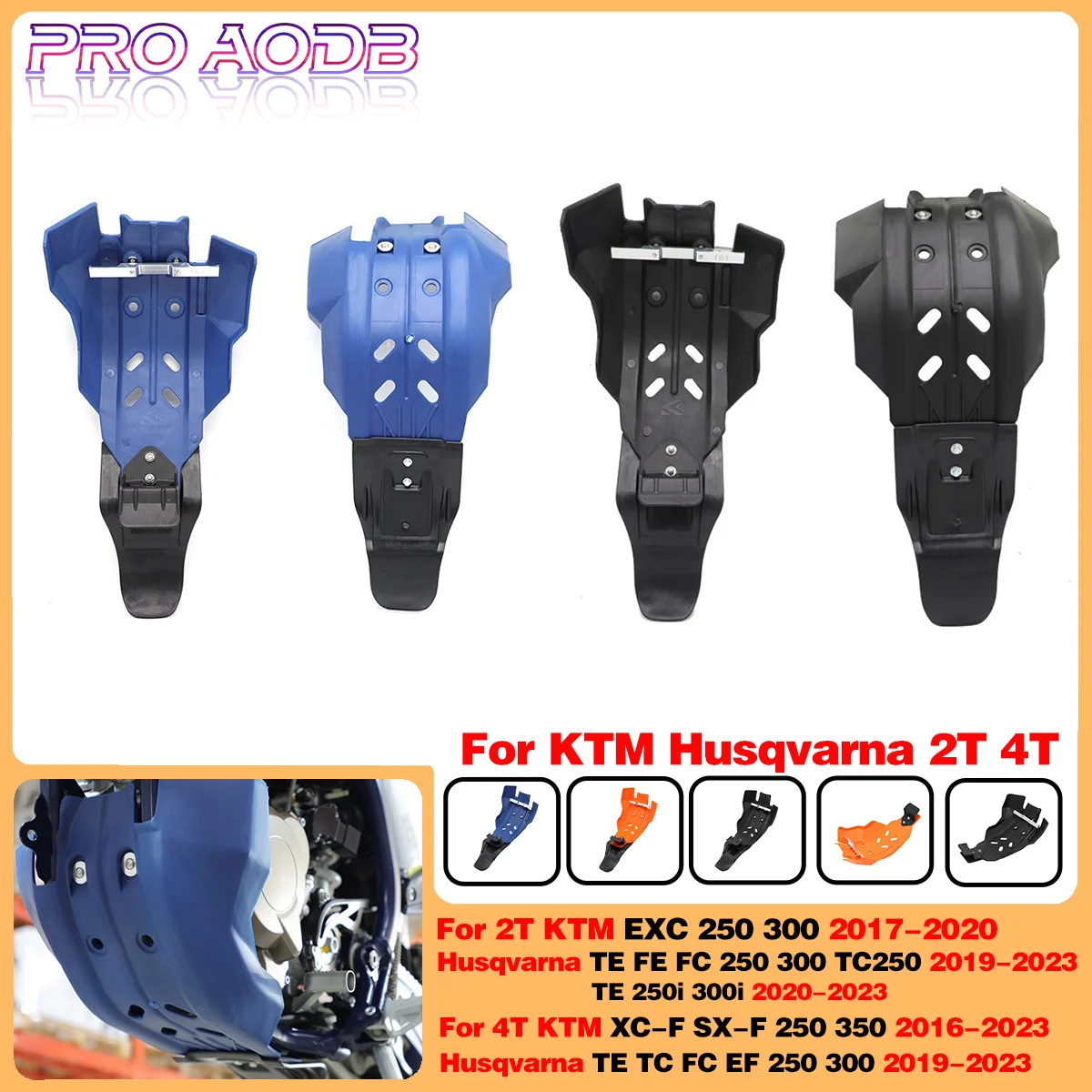 

Motorcycle 2T 4T Engine Frame Protector Cover Guard Skid Plate For KTM EXC250 300 2017-2020 XCF SXF 250 350 2016-2023 Husqvarna