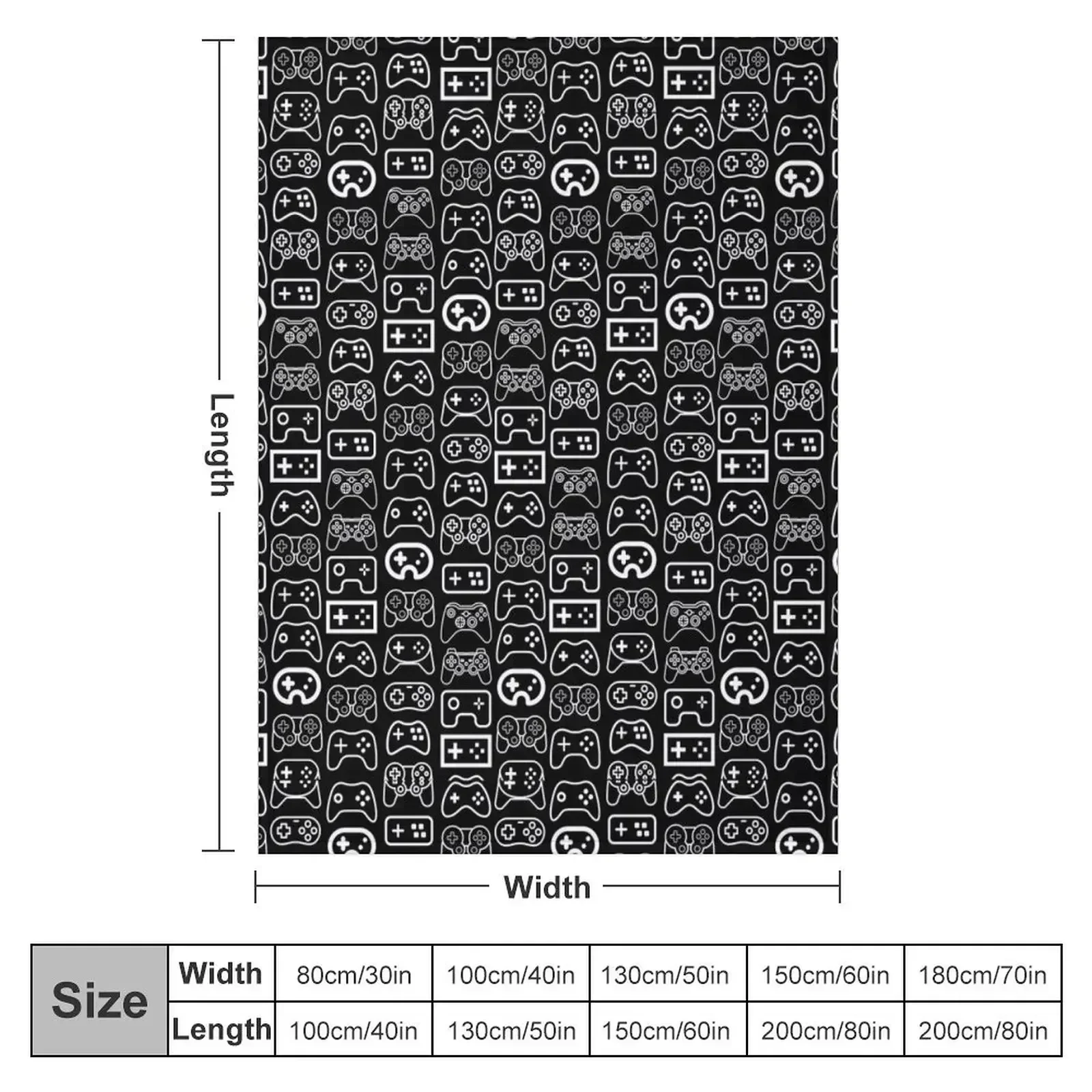 Gaming Controllers White - Black Variant Throw Blanket Sofa Throw Beach funny gift for sofa Heavy Sofa Blankets