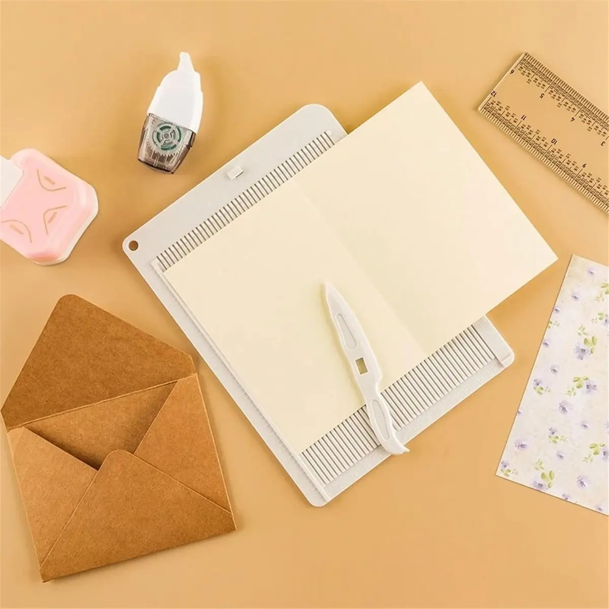 

【BAAQ】Доска для подсчета очков, многофункциональная доска для перфорации конвертов, измерительный инструмент, резак для крафт-бумаги для изготовления карточек для поделок