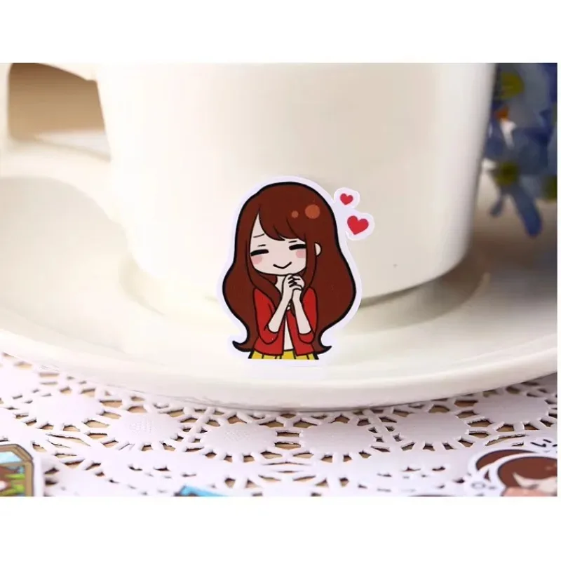40pcs Creative Kawaii Self-made Love Birds Girl Stickers Beautiful Stickers /decorative Sticker /DIY Craft Photo Albums