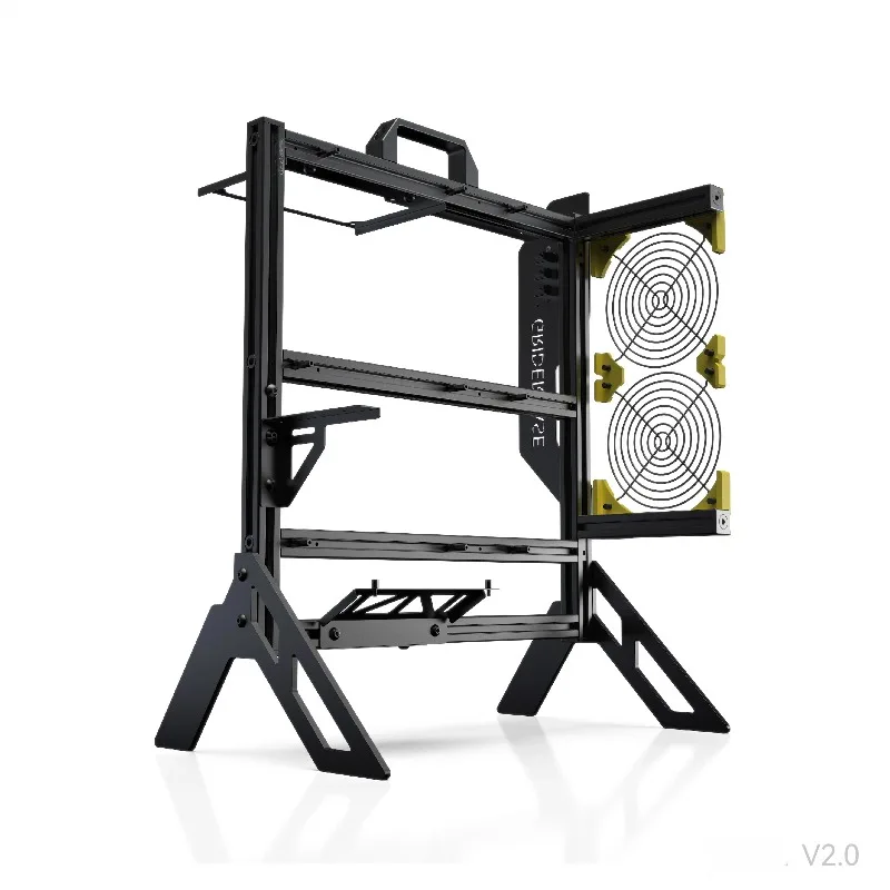 Air Aluminum Alloy Computer Chassis PC DIY Professional Open  Cases Supports for ATX 360 Water Cooled Vertical Graphics Card
