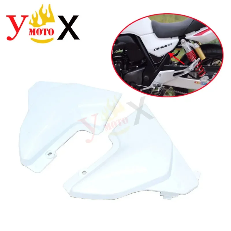Cb 400 14-motocicleta abs macio painel lateral branco tampa da bateria carenagem guarda proteção para honda cb400 super quatro vtec 2014-