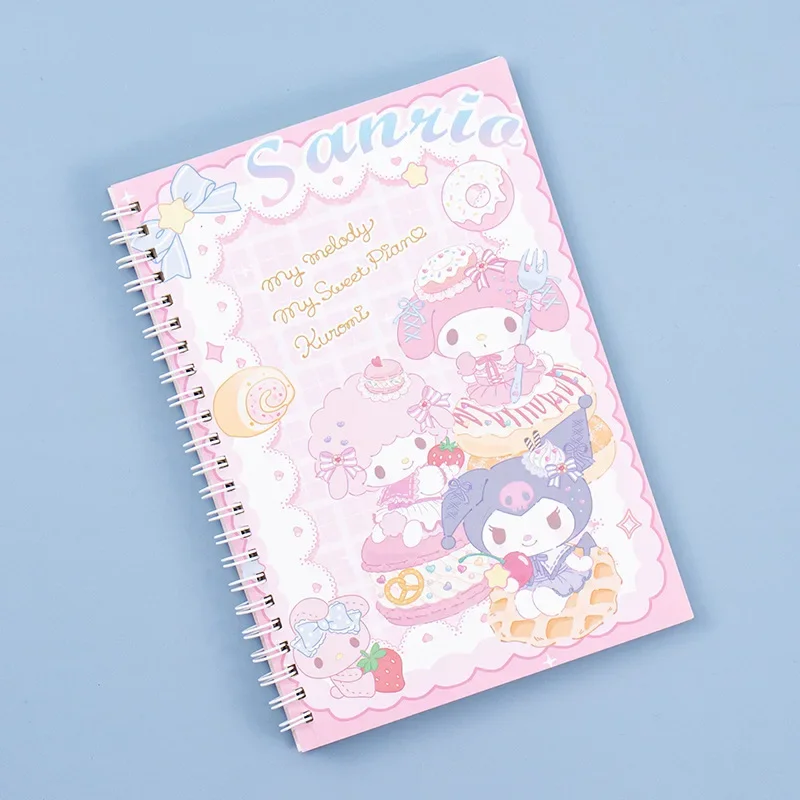 Anime Kawaii Sanrio Kuromi Notebook Cinnamoroll My Melody Girl Student Cartoon A5 Coil Book Diary Stationery Wholesale Gift