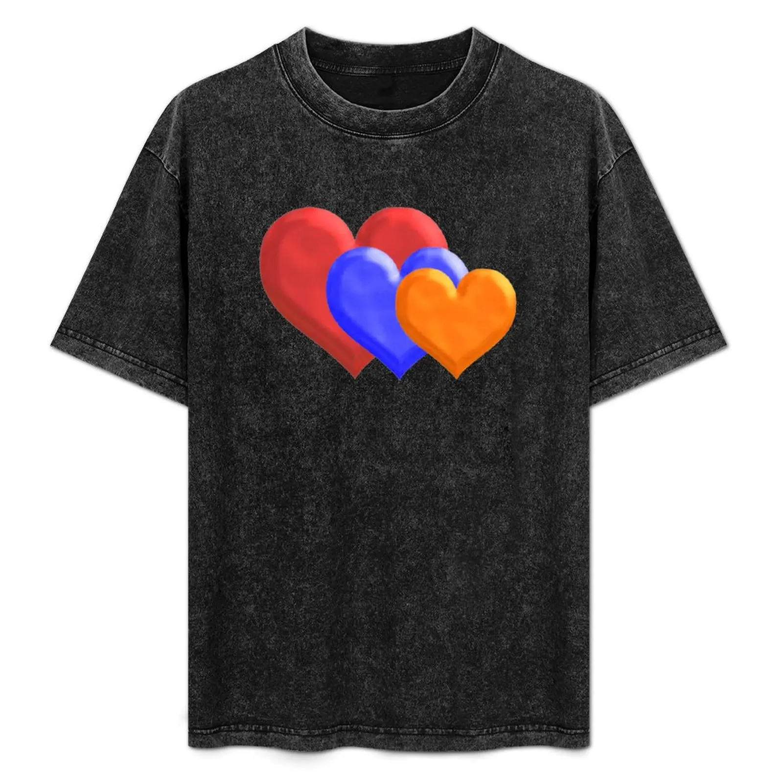 The Tricolor Heart???????? ????? T-Shirt Urban Style Print T-Shirt