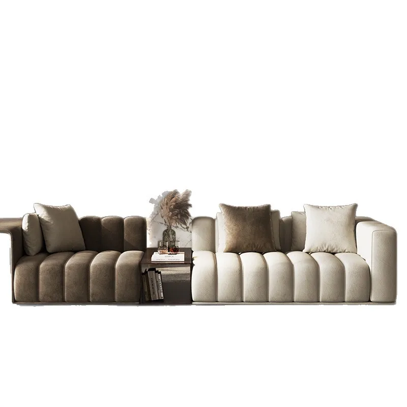 أريكة غرفة المعيشة شقة كبيرة فيلا الزاوية المضادة للخدش التكنولوجيا القماش أريكة مزيج أريكة مفتاح البيانو