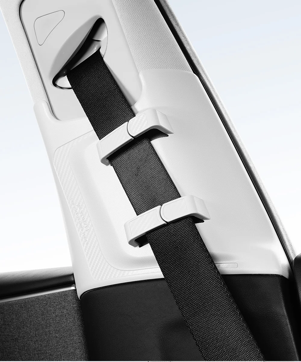 YZ Für maßgeschneiderte Tesla Model 3 2024-2026 Highland Autosicherheitsgurte 2-Stufen-Verstellclip Schulterpolster Anti-Erstickungs-Zubehör – Detail 3