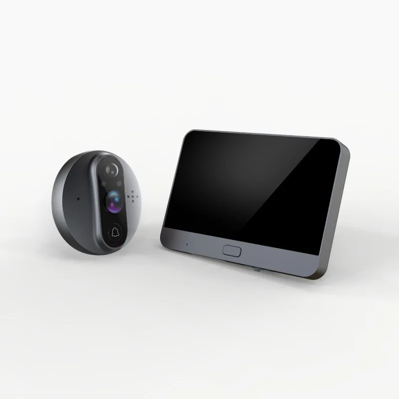 Smart WiFi Video Doorbell Electronic Peephole Camera Wireless Visual Intercom Door Viewer Motion Detection Security Monitor