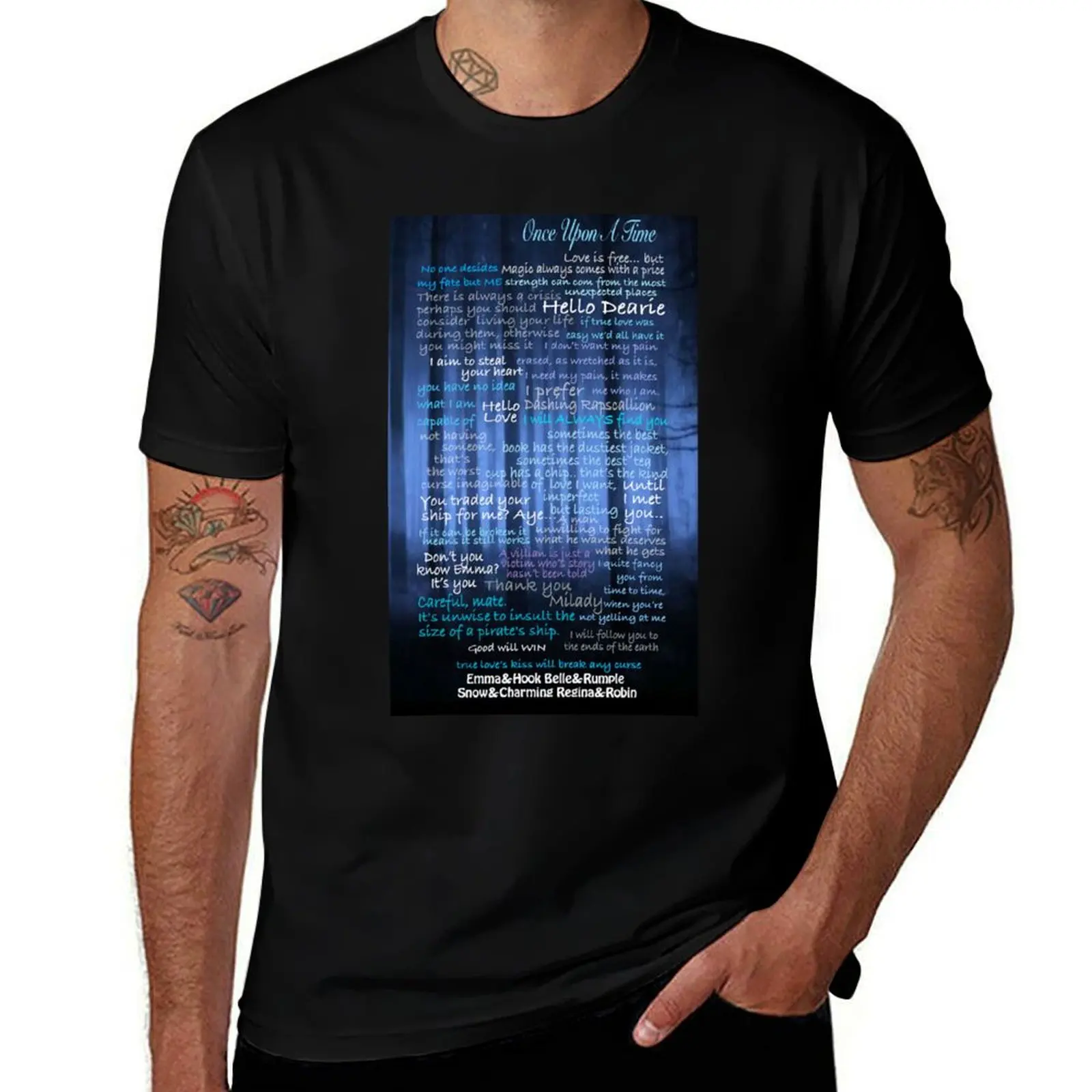 

Once Upon A Time Quotes T-Shirt Blouse designer shirts blue lock summer tops tee shirts for men