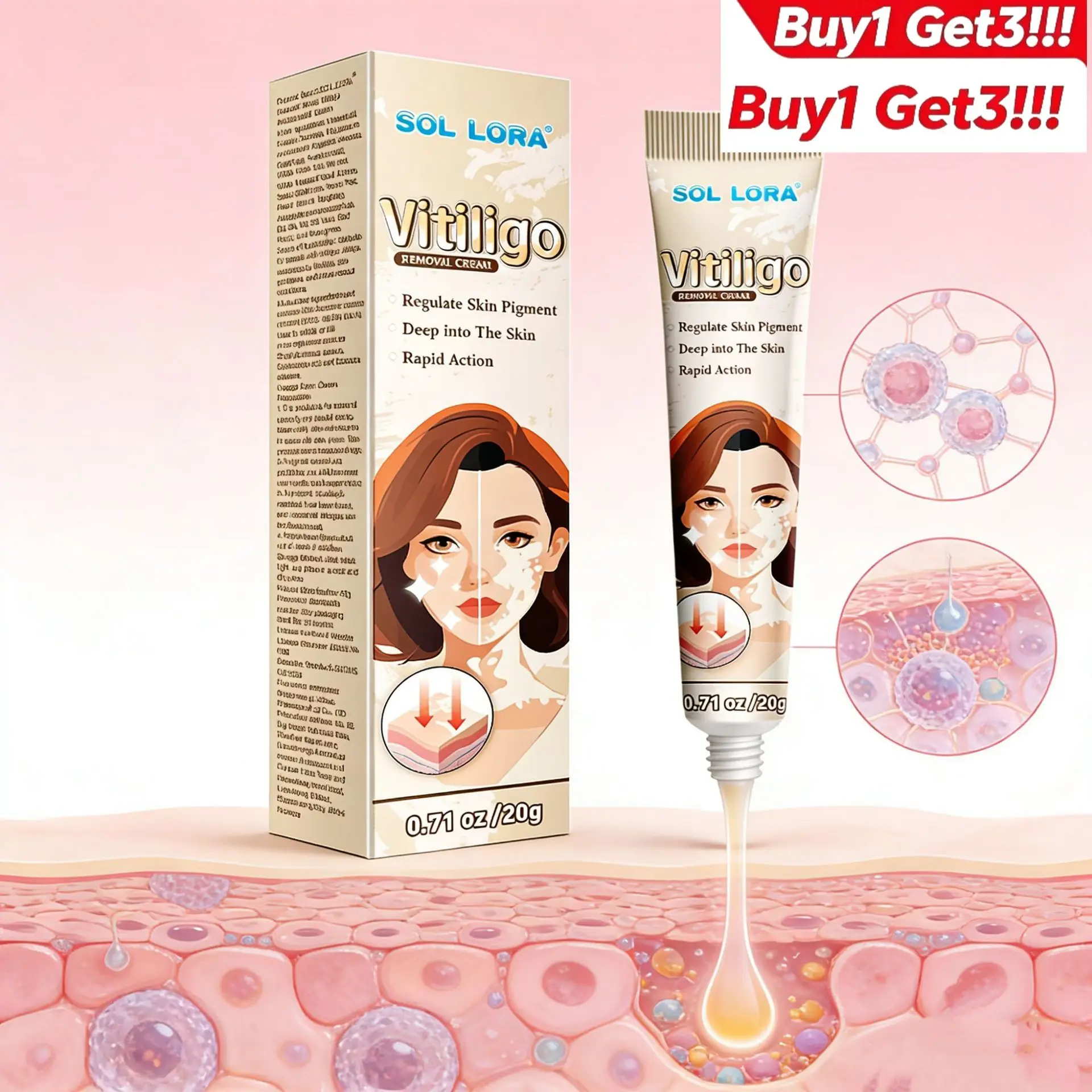 

Buy 1 Get 3 Gentle Skin Care Cream Moisturizing Nourishing Repairing Balm for Even Skin Tone Daily Body & Facial Skin Care