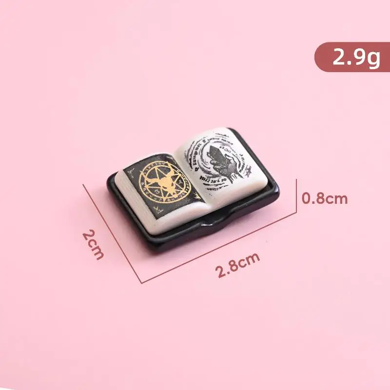 Mini-Harz-Magiebuch-Anhänger mit Retro-Muster, 5/10/20 Stück pro Packung, für DIY-Schlüsselanhänger, Schmuckherstellung, Geschenke für Bastelbegeisterte – Detail 9