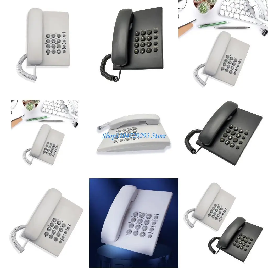 Y2GD English Telephone Home Office Corded Landline Hotel Landline Fixed Corded