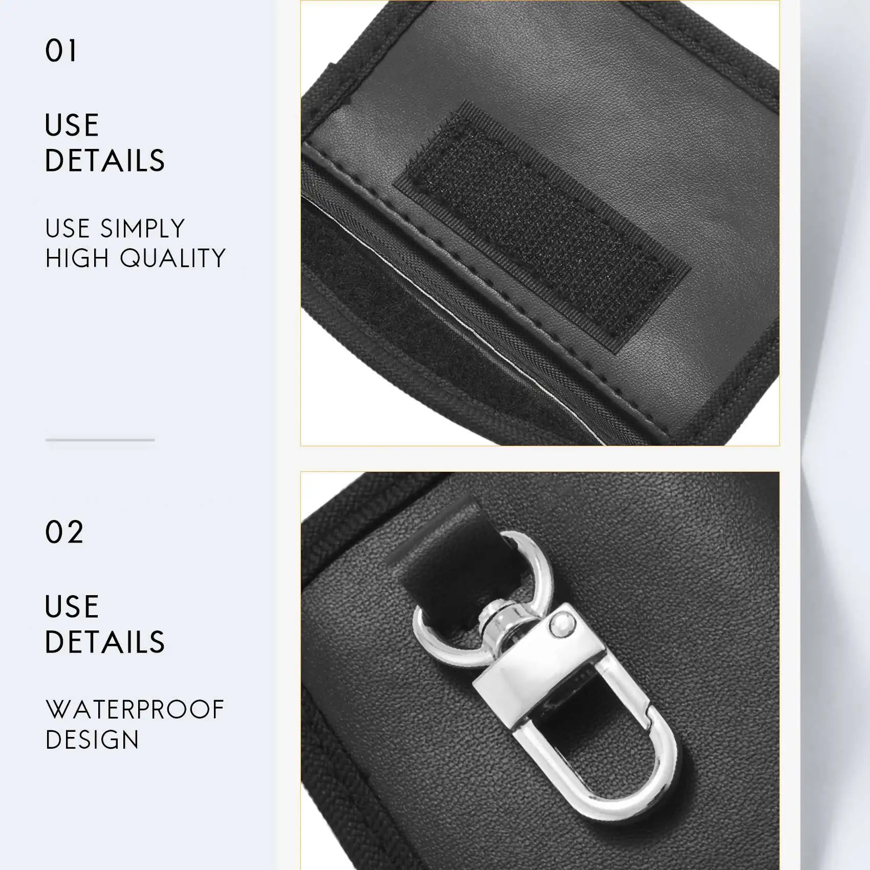 

Чехол для блокировки сигнала ключа автомобиля R4 [4 УПАКОВКИ] Мини-сумка Фарадея для ключей от автомобиля, брелок для бесключевого доступа, блокировка сигнала