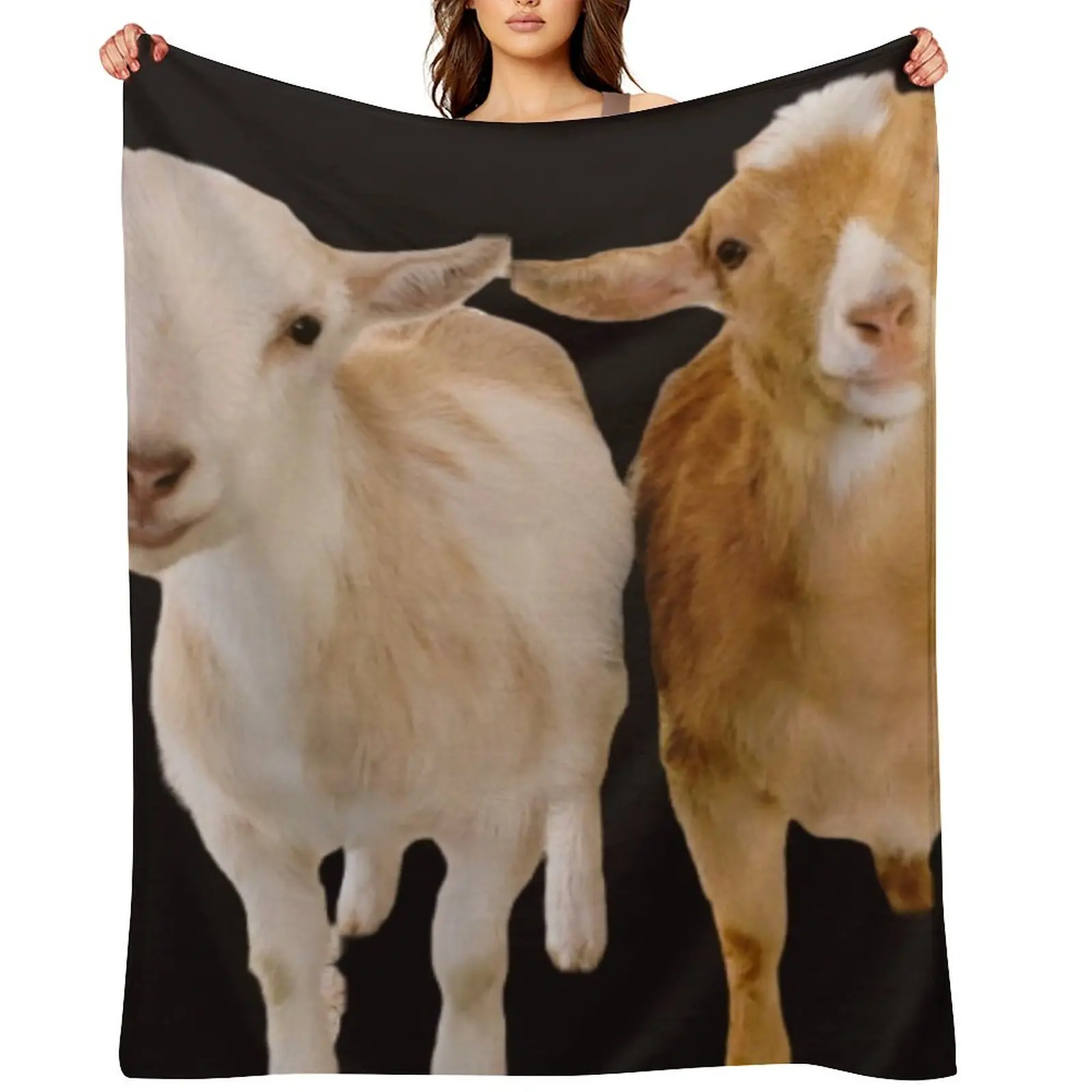 

Goats! Throw Blanket Summer Beddings heavy to sleep Sofa Quilt decorative Blankets