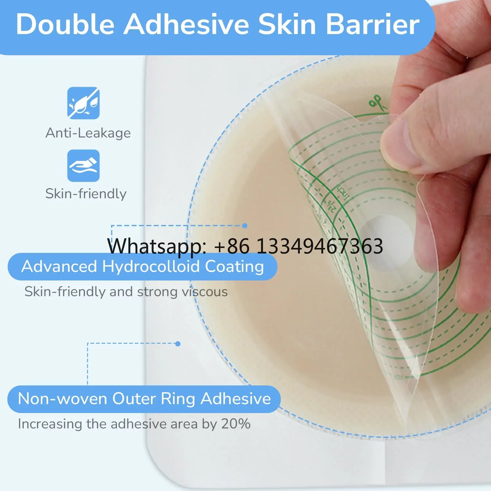 

wholesale 70mm Drainable Ostomy Bag Colostomy Two-Piece Colostomy Bags Hydrocolloid Basic Plate Adhesive Stoma Bag Manufacturer