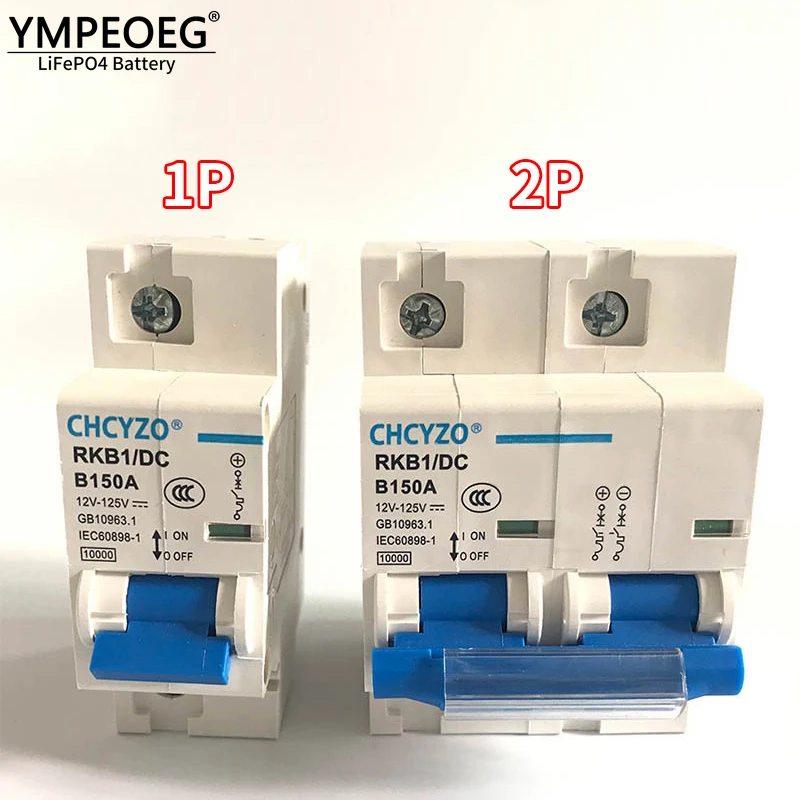Wyłącznik automatyczny 1P/2P 100A 150A 200A 250A DC12V-125V z zabezpieczeniem przed przeciążeniem do fotowoltaiki PV — zdjęcie produktu 2