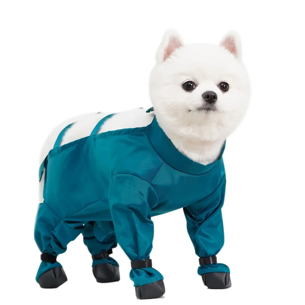 

Waterproof Dog Shoes Leggings Dirty-Proof Anti-Slip Full Coverage Dog Boots with Foot Cover Breathable Dog Suspender Boot