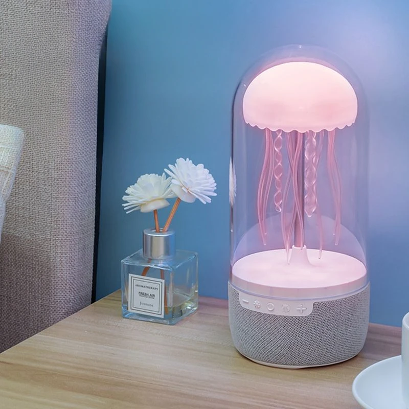 Jellyfish speaker, creative design LED night light, long battery life stereo effect octopus TF card Bluetooth speaker