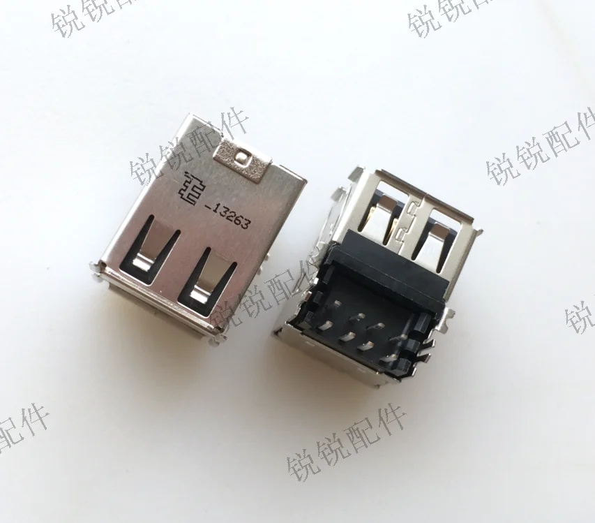 For TE/ Tyco Dual-layer USB port Female base 90-degree sinking board 2-layer USB socket USB data charging port