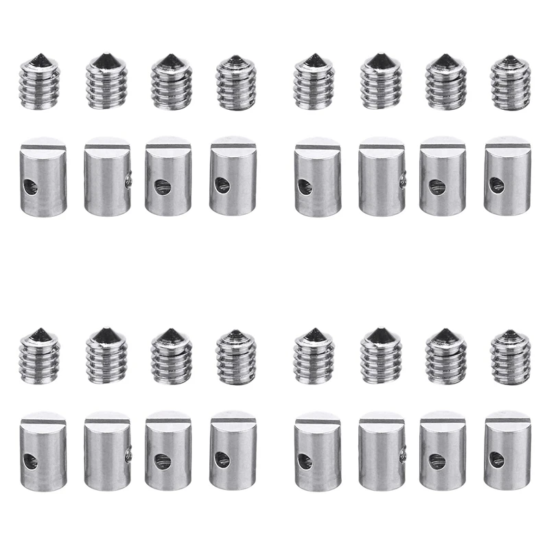 

32Pcs Metal Solderless Cable Nipples 5Mm Throttle With Screw For Motorcycle Scooter Quad Mower Car Styling Tool