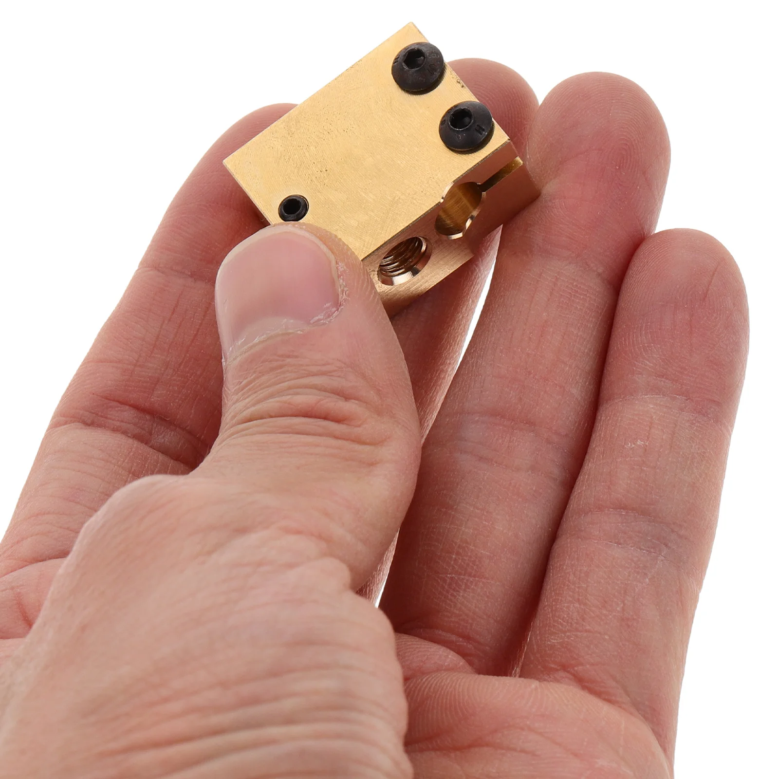 

3D Printer Hotend Heating Block Copper Zinc Alloy Enhanced Heat Block Compatible Pt100 Sensor Extruder Accessories