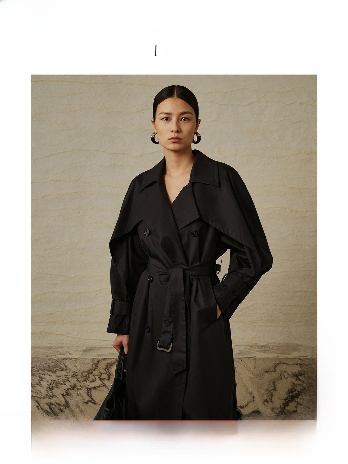 

Модное ветрозащитное женское пальто-жакет с индивидуальным дизайном, осенняя коллекция, с отворотами на плечах, бренд Zhizhi, приталенный крой