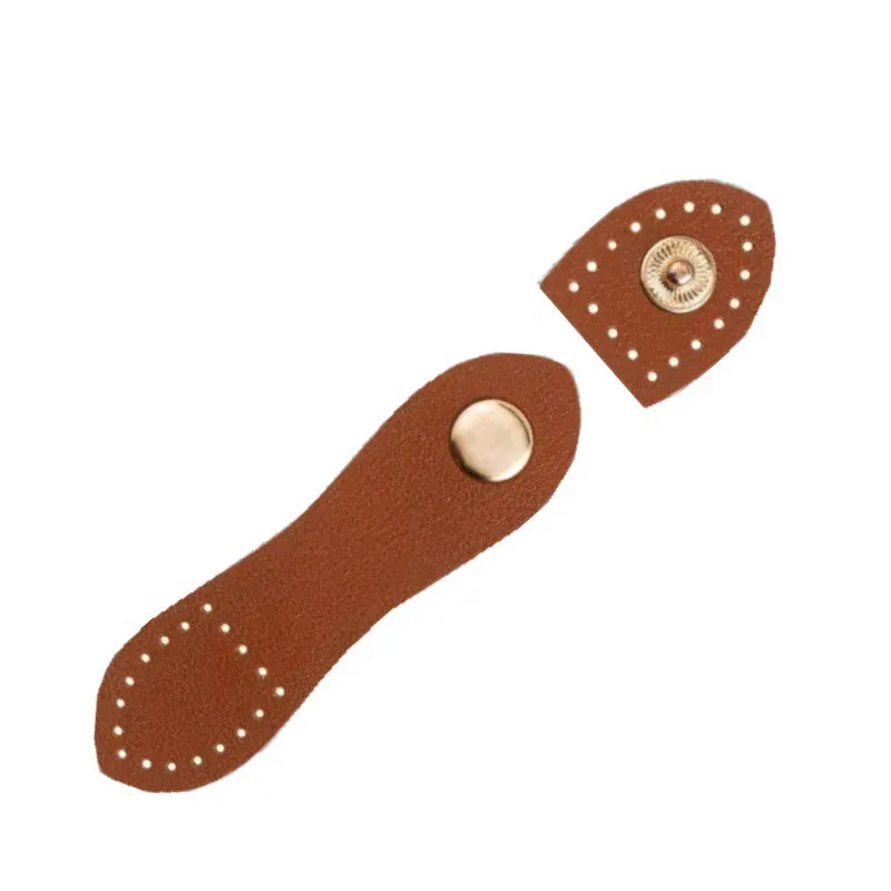 مشبك حقيبة جلد طبيعي مصنوع يدويًا ، مشبك غلق بمشبك للمحفظة ، حزمة بطاقات ، إكسسوارات حقيبة يد سهلة الاستخدام ، جودة عالية ، 1 روض