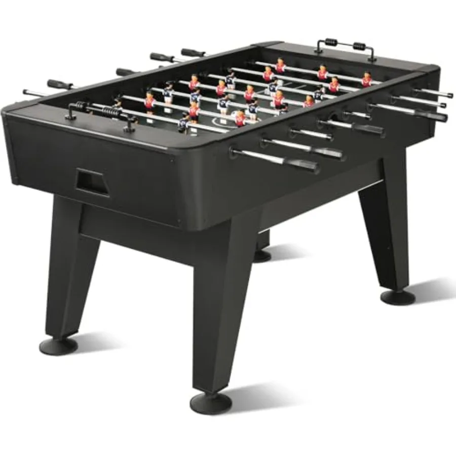 

58" Foosball Table Competition Soccer Table Game w/ 2 Balls for Adult Youth Heavy-Duty Arcade Table Soccer for Home Game Room