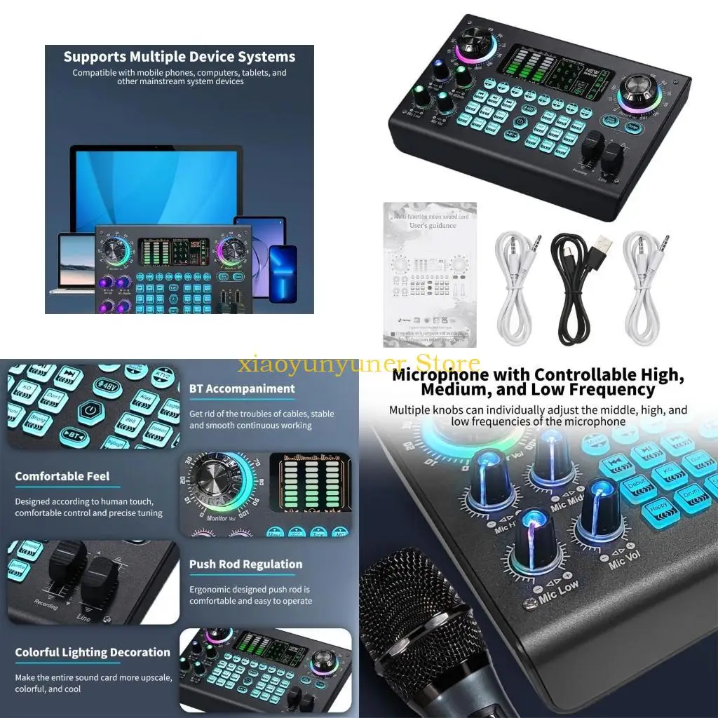 

P9JB Professional Sound Mixer Board Digital Sound Card Live Sound Card 600 МВт вывод