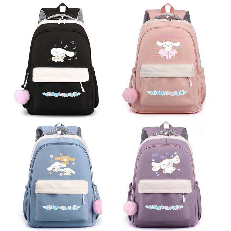 

Sanrio Kawaii Cinnamoroll Backpack Children Schoolbag Student Teen Girl Back To School Rucksack Kid Women Travel Bags