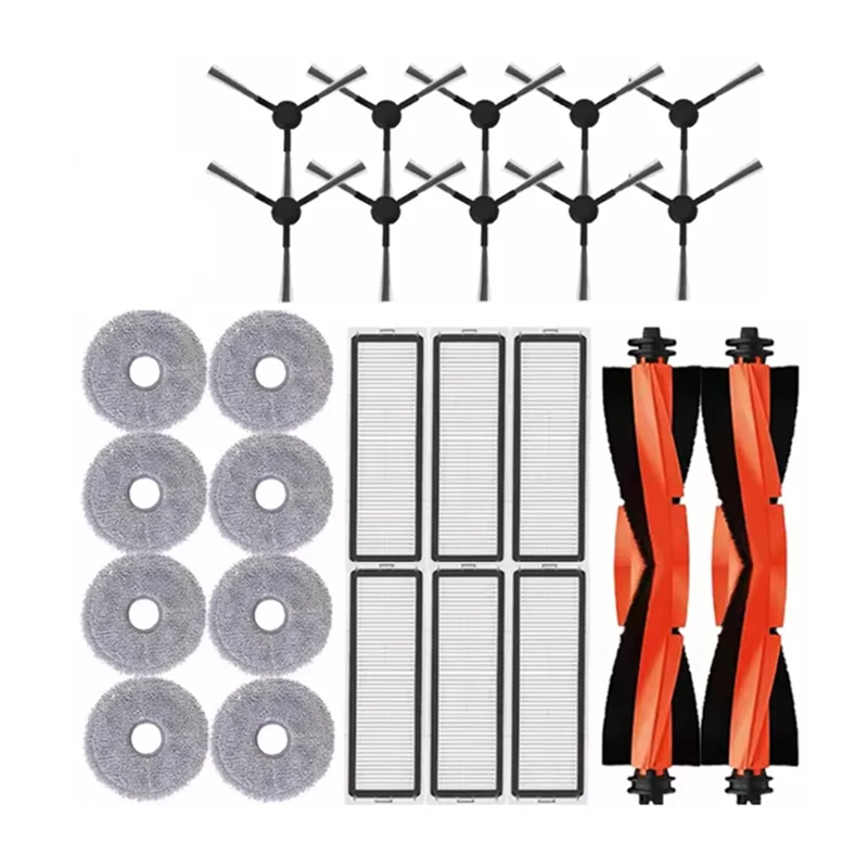 B59B-Набор швабр с основным фильтром и боковой щеткой (26 шт.) для Xiaomi для моделей роботов-пылесосов S20+, S10 Plus, B108GL/B105/B108CN/B113CN Запасной P B59B-Набор швабр с основным фильтром и боковой щеткой (26 шт.) для Xiaomi для моделей роботов-пылесосов S20+, S10 Plus, B108GL/B105/B108CN/B113CN Запасной P