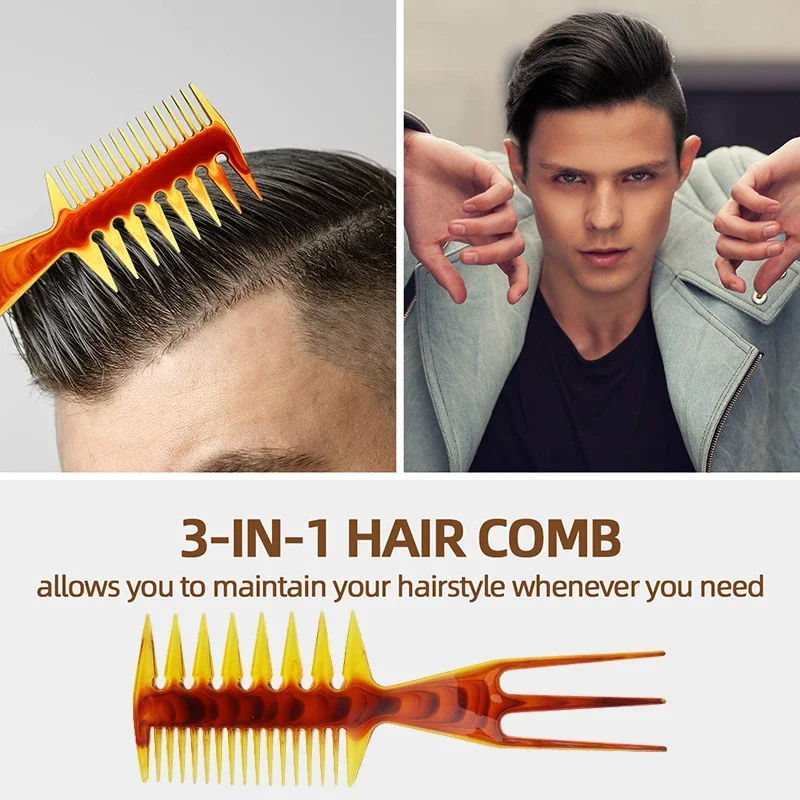 1/2pcs wide tooth comb fork brush insert comb plastic gear comb for curled African hairstyles tool  Special for real hair wigs﻿