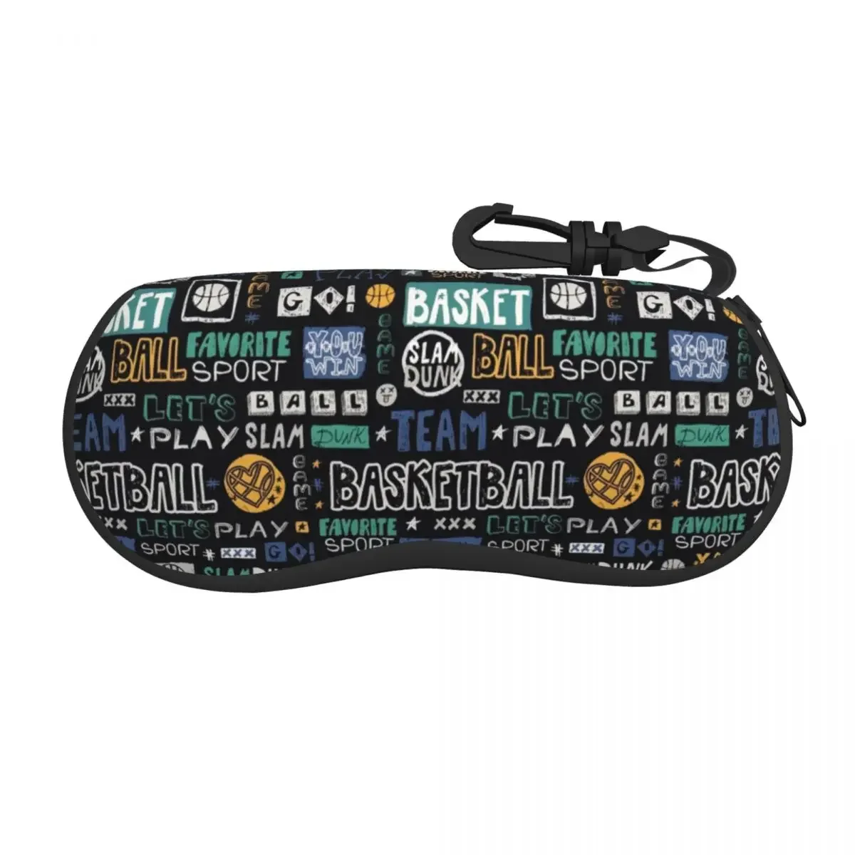 Custom Basketball Dots Round Shell Eyeglasses Protector Cases Cute Sunglass Case Physical Culture Glasses Pouch