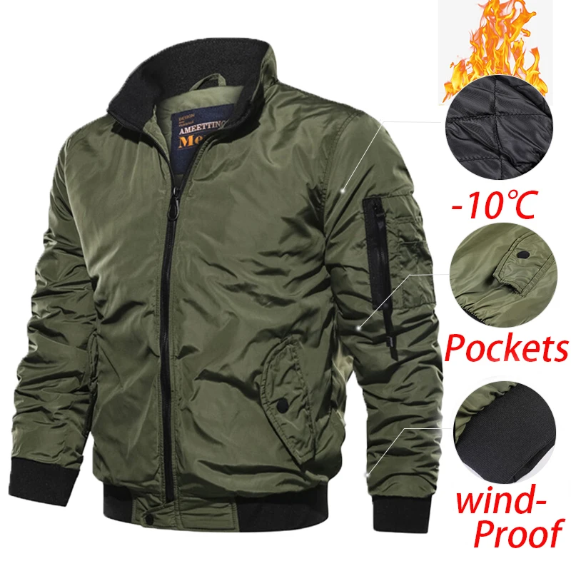 

New Men Military Jackes Coat Mens Autumn Winter Bomber Jackets Mens Casual Outdoor Windproof Army Jacket Male 5XL Plus Size