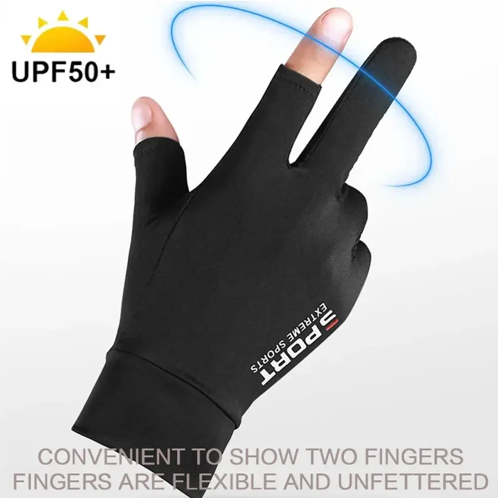 Waterproof Fishing Gloves 2 Finger Flip Windproof Women's Men's Gloves Velvet Warm Fish Protection Fishing Gloves