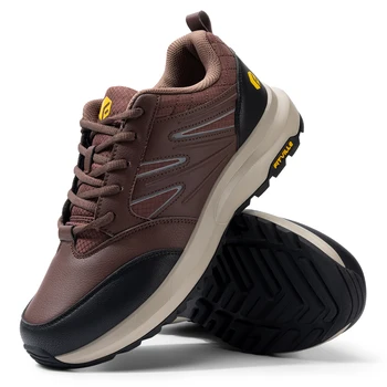 FitVille รองเท้าผู้ชายกว้างเดินป่ากันน้ํากลางแจ้งทํางาน Trekking Trails รองเท้าผ้าใบ Arch Support สําหรับส้นเท้าบรรเทาอาการปวด