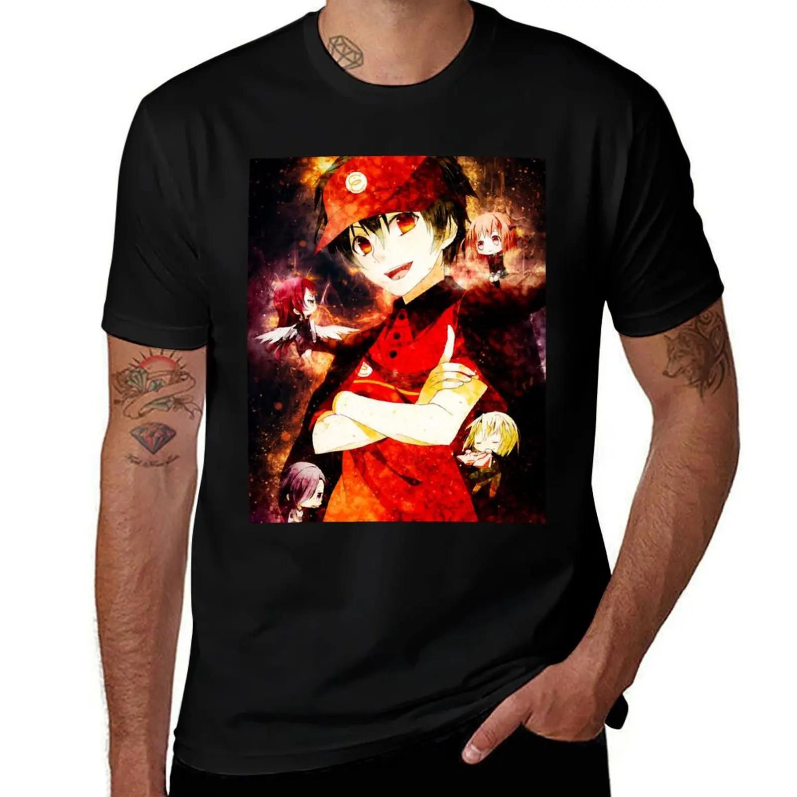 

printed t for man tees t T-Shirt graphic Part-timer is man summer for Sadao shirts The shirts t shirt T-Shirt a Devil Maou man