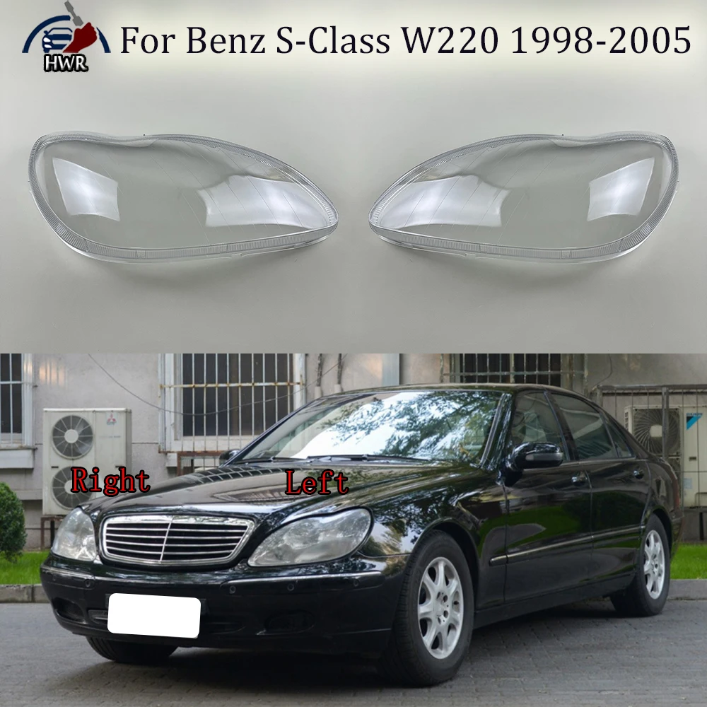 For Benz S-Class W220 S600 S500 S320 S350 S280 1998-2005 Headlamp Cover Transparent Lampshade Lamp Shade Headlight Shell