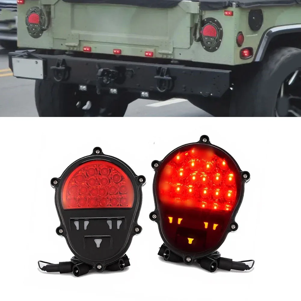 Rear LED Signal Lamp Red Yellow for Hummer H1 For Humvee For M35 M998 12V 24V Brake Light Compatible with 12422958 Replacement