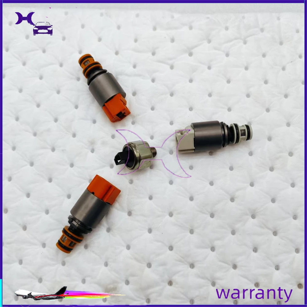 Original VT2 VT3 Transmission Solenoid Kit with Oil Pressure Switch Sensor 4PCS for Geely BYD G3 Mini Cooper M3 GS G5 M6 S8 T6