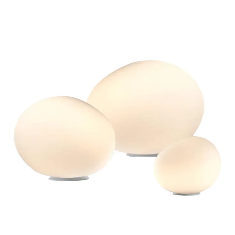 

Italian glass creative pebble table lamp model room living room