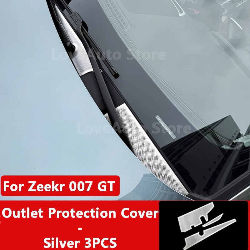 For Zeekr 007 GT 2025 2026 Car Inner Outlet Engine Room Air Intake Dust Cover Stainless Steel Air Intake Barrier Protection