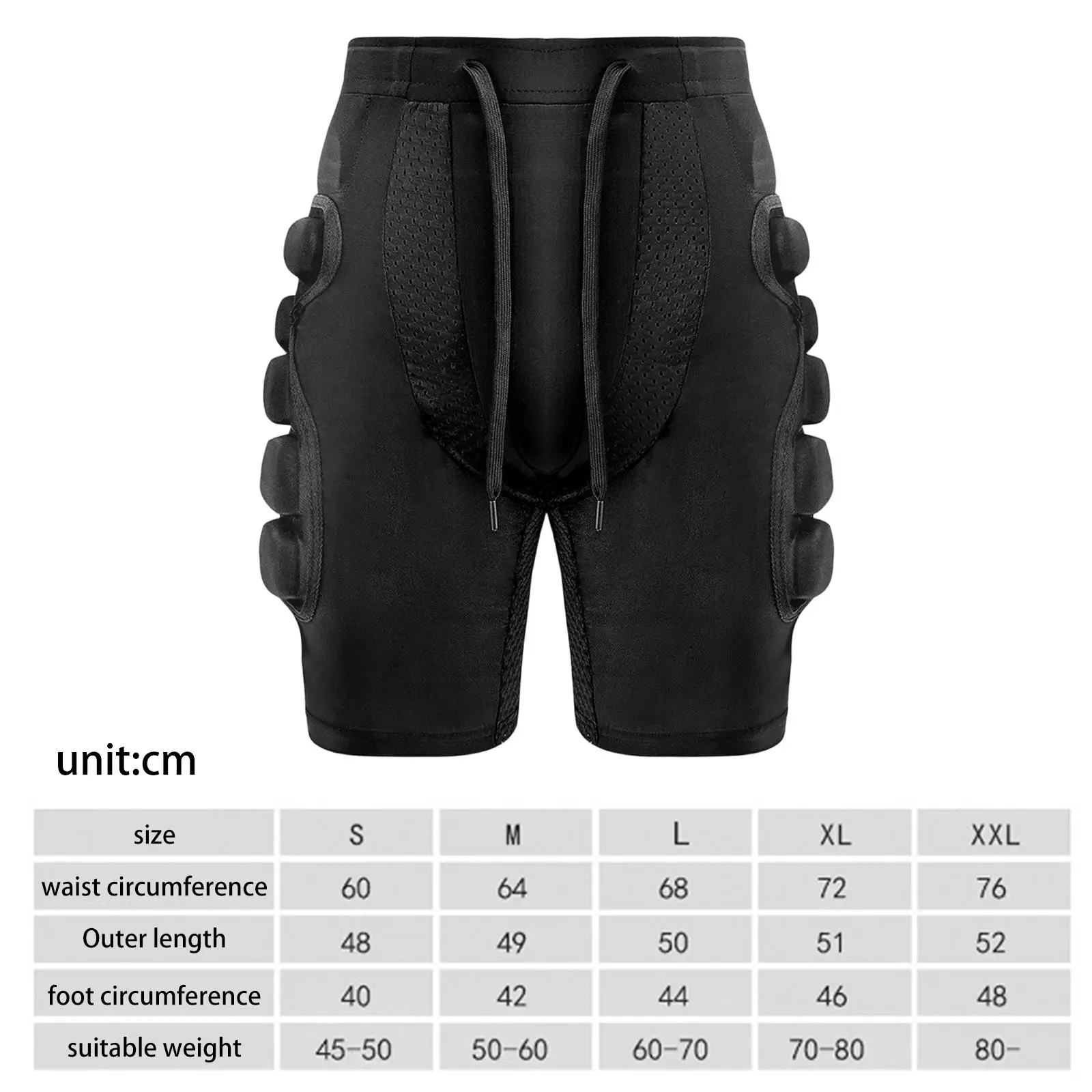 Padded Shorts Hip Protection Lightweight EVA Protective Gear Tailbone Protector Skateboard Crash Pad for Volleyball Ski Hockey