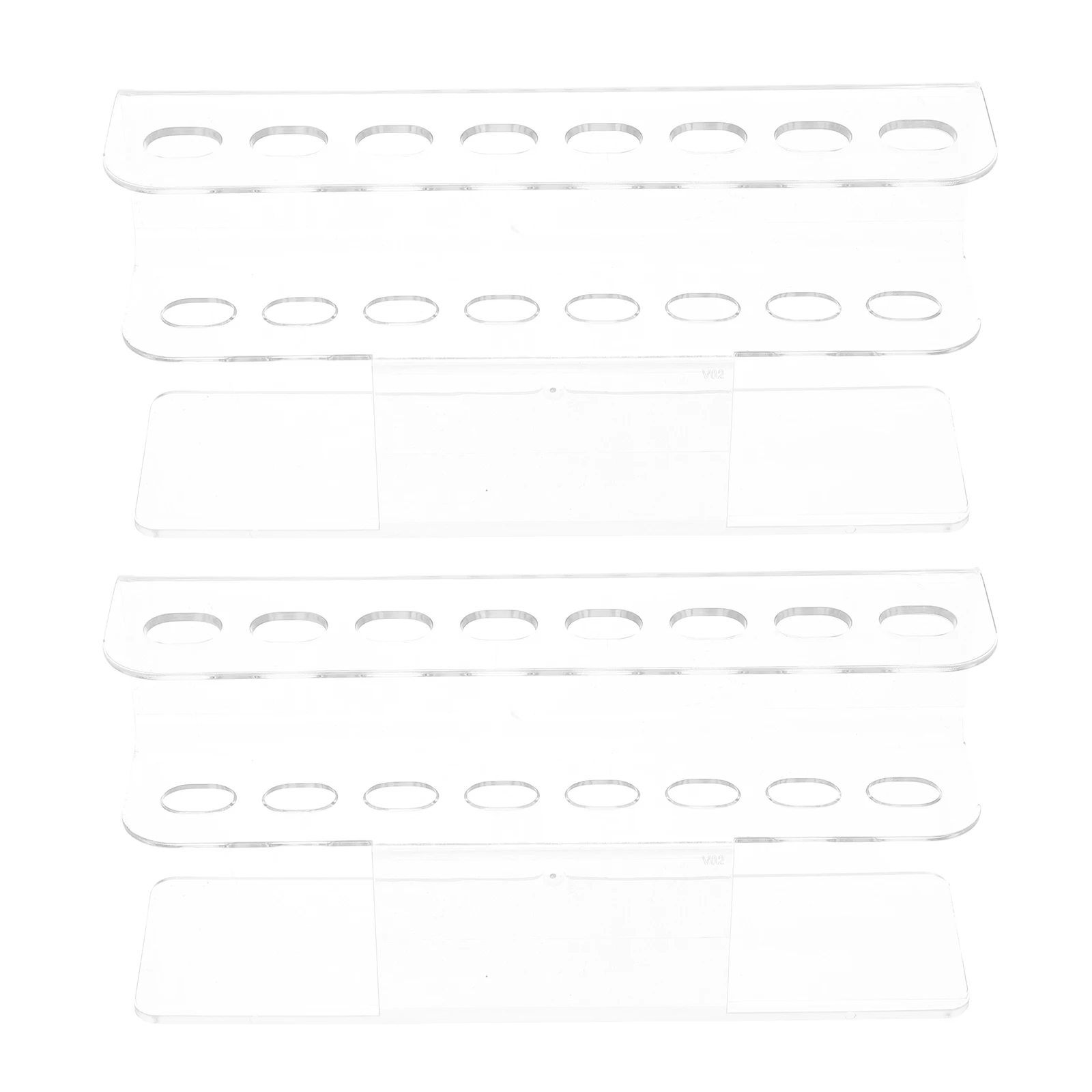 2 pçs acrílico transparente arte do prego caneta titular organizador suporte pinças de cílios rack de armazenamento acessórios do salão de beleza maquiagem escova exibição
