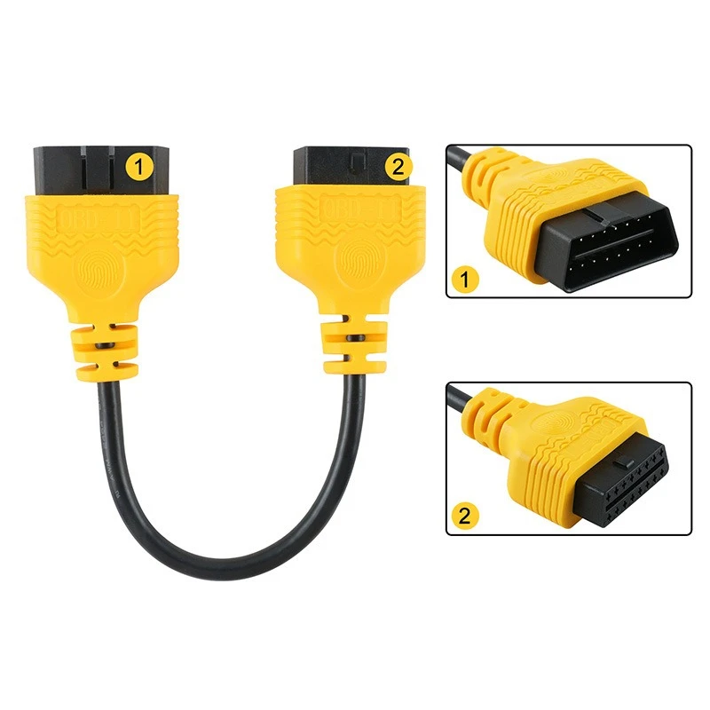 Car obd extension cable Car diagnostic system extension cable 16 pins 16 cores OBD extension cable 30CM