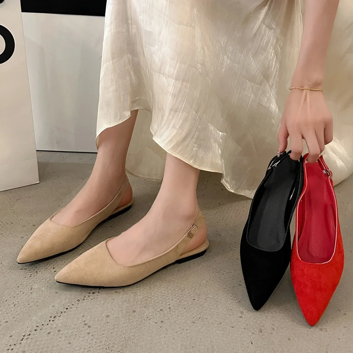 Women Sandals 2024 New Slingbacks Women High Heels Classics Fashion Sexy Dress Sandals Pointed Toe Solid Color Shoes Women